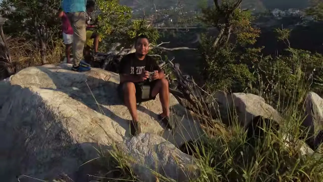 Descansando en la cima del cerrito